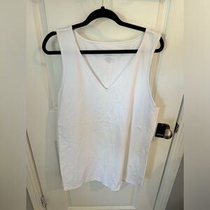 Torrid White V Neck Tank